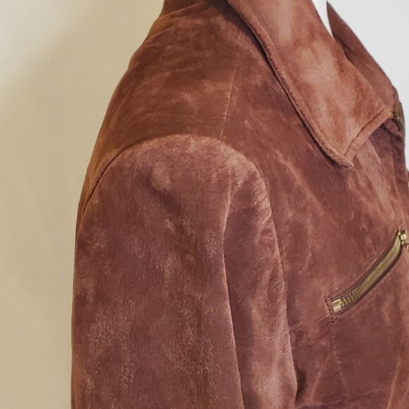 Genuine Leather Short Zippered Jacket - Picture 14 of 15